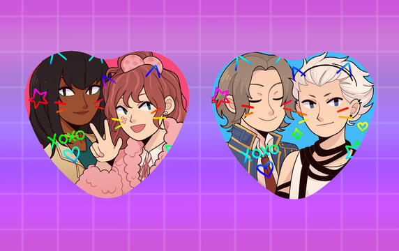 zero escape heart buttons (2021)